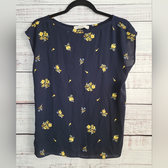 Loft S Mixed Media Top - Picture 1 of 3